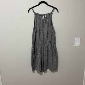 Gray Sleeveless Romper